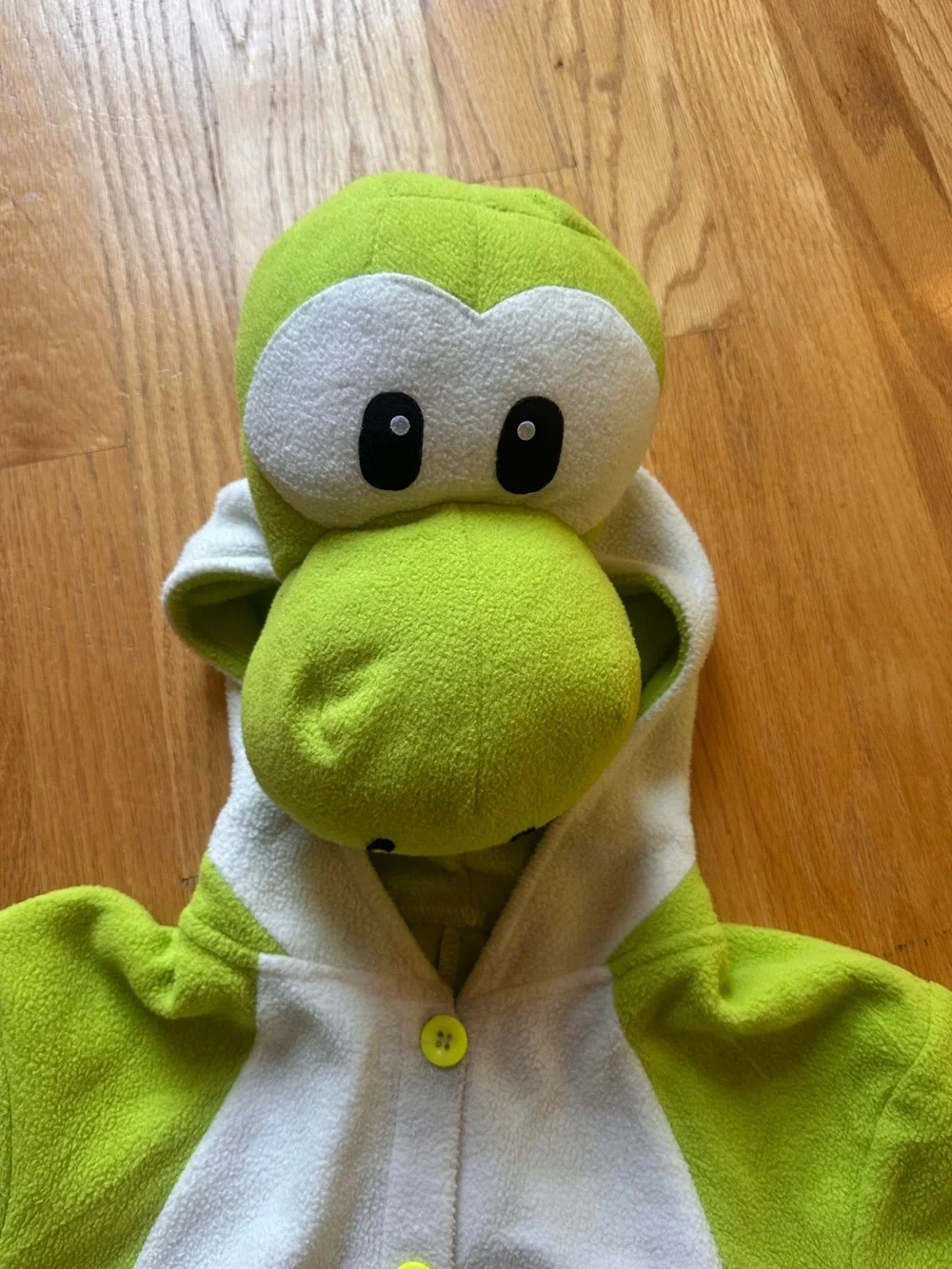 Super Mario Yoshi Kids Halloween Costume Green Hooded Jumpsuit size 6T-7T